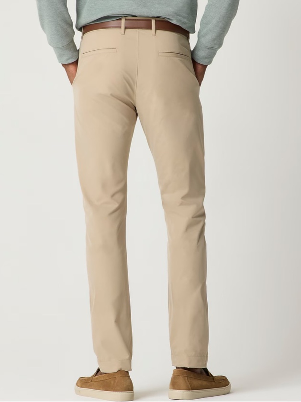 J. Crew Factory Men's Slim-fit tech Chino Pant Harvest Flax Khaki Size 34x30